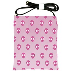 Alien Pattern Pink Shoulder Sling Bag by Ket1n9