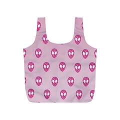 Alien Pattern Pink Full Print Recycle Bag (s) by Ket1n9