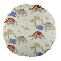 Dinosaur Art Pattern Large 18  Premium Flano Round Cushions by Ket1n9