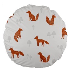 Fox Animal Wild Pattern Large 18  Premium Round Cushions by Ket1n9