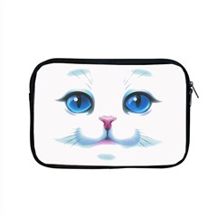 Cute White Cat Blue Eyes Face Apple Macbook Pro 15  Zipper Case by Ket1n9