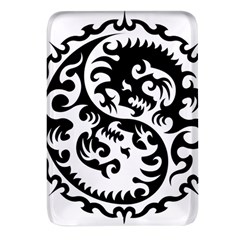 Ying Yang Tattoo Rectangular Glass Fridge Magnet (4 Pack) by Ket1n9