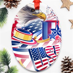 Independence Day United States Of America Ornament (oval) by Ket1n9