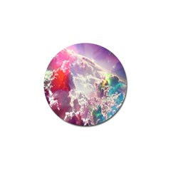 Clouds Multicolor Fantasy Art Skies Golf Ball Marker by Ket1n9