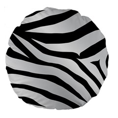 White Tiger Skin Large 18  Premium Round Cushions by Ket1n9