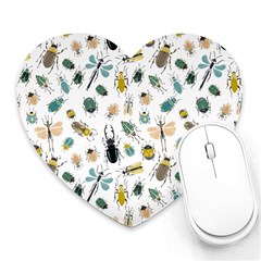 Insect Animal Pattern Heart Mousepad by Ket1n9