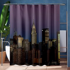 Skyline-city-manhattan-new-york Shower Curtain 60  X 72  (medium)  by Ket1n9