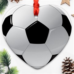 Soccer Ball Heart Ornament (two Sides) by Ket1n9