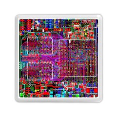 Technology Circuit Board Layout Pattern Memory Card Reader (square) by Ket1n9