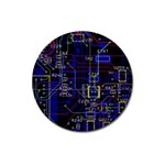 Technology Circuit Board Layout Magnet 3  (Round) Front