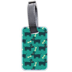 Happy-dogs Animals Pattern Luggage Tag (two Sides) by Ket1n9