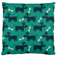 Happy-dogs Animals Pattern Large Cushion Case (two Sides) by Ket1n9