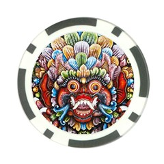 Wood Sculpture Bali Logo Poker Chip Card Guard by Ket1n9