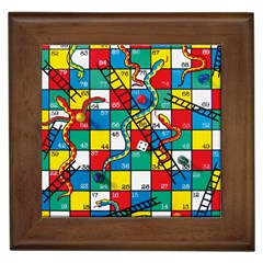 Snakes And Ladders Framed Tile by Ket1n9