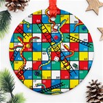 Snakes And Ladders Ornament (Round) Front