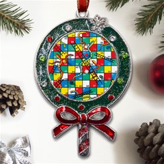 Snakes And Ladders Metal X mas Lollipop With Crystal Ornament by Ket1n9