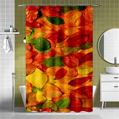 Leaves Texture Shower Curtain 48  X 72  (small)  by Ket1n9