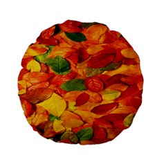 Leaves Texture Standard 15  Premium Flano Round Cushions by Ket1n9