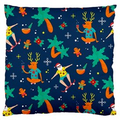 Colorful Funny Christmas Pattern Standard Premium Plush Fleece Cushion Case (one Side) by Ket1n9