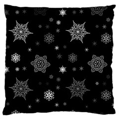 Christmas Snowflake Seamless Pattern With Tiled Falling Snow Standard Premium Plush Fleece Cushion Case (one Side) by Ket1n9