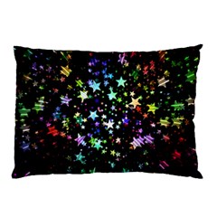 Christmas Star Gloss Lights Light Pillow Case (two Sides) by Ket1n9