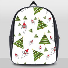 Christmas-santa-claus-decoration School Bag (xl) by Ket1n9