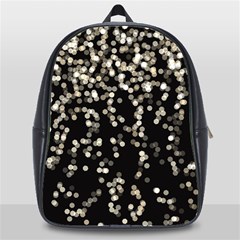 Christmas-bokeh-lights-background School Bag (xl) by Ket1n9