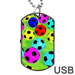 Balls Colors Dog Tag Usb Flash (one Side) by Ket1n9