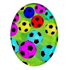 Balls Colors Oval Glass Fridge Magnet (4 Pack) by Ket1n9