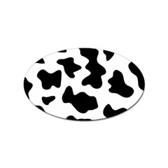 Animal-print-black-and-white-black Sticker Oval (10 Pack) by Ket1n9