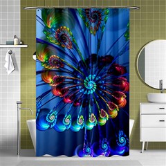 Top Peacock Feathers Shower Curtain 48  X 72  (small)  by Ket1n9