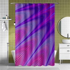 Purple-star-sun-sunshine-fractal Shower Curtain 48  X 72  (small)  by Ket1n9