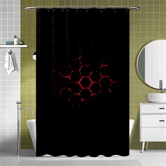 Abstract Pattern Honeycomb Shower Curtain 48  X 72  (small)  by Ket1n9