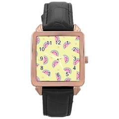 Watermelon Wallpapers  Creative Illustration And Patterns Rose Gold Leather Watch  by Ket1n9