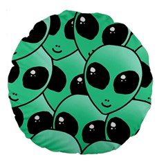 Art Alien Pattern Large 18  Premium Round Cushions by Ket1n9