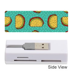 Taco-drawing-background-mexican-fast-food-pattern Memory Card Reader (stick) by Ket1n9