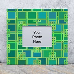 Green-abstract-geometric White Wall Photo Frame 5  X 7  by Ket1n9