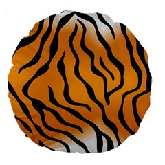 Tiger Skin Pattern Large 18  Premium Round Cushions by Ket1n9