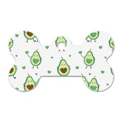 Cute-seamless-pattern-with-avocado-lovers Dog Tag Bone (two Sides) by Ket1n9