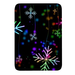 Snowflakes Snow Winter Christmas Rectangular Glass Fridge Magnet (4 Pack) by Grandong