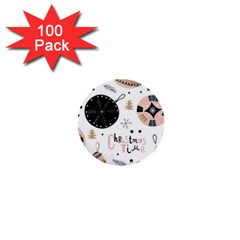 Christmas Time 1  Mini Buttons (100 Pack)  by Grandong