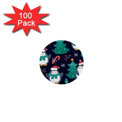 Colorful-funny-christmas-pattern      - 1  Mini Buttons (100 Pack)  by Grandong