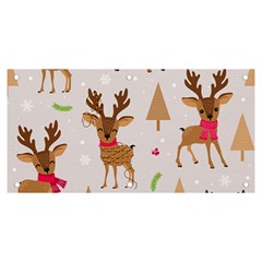 Christmas-seamless-pattern-with-reindeer Banner And Sign 6  X 3  by Grandong