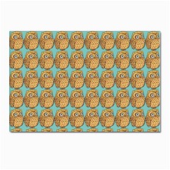Owl-pattern-background Postcard 4 x 6  (pkg Of 10) by Grandong