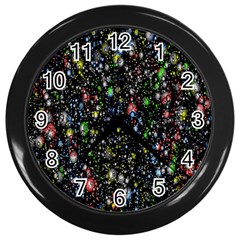 Illustration Universe Star Planet Wall Clock (black) by Grandong