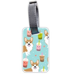 Welsh Corgi Boba Tea Bubble Cute Kawaii Dog Breed Luggage Tag (two Sides) by Grandong