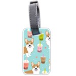 Welsh Corgi Boba Tea Bubble Cute Kawaii Dog Breed Luggage Tag (two sides) Front