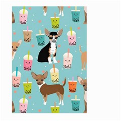 Chihuahua Bubble Kawaii Boba Tea Cute Dog Large Garden Flag (two Sides) by Grandong