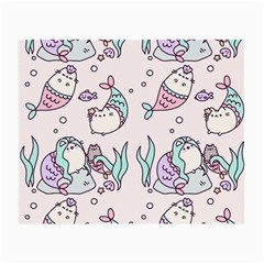 Cartoon Cat Cute Animal Design Drawing Illustration Kawaii Small Glasses Cloth (2 Sides) by Grandong