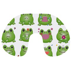 Kawaii-frog-rainy-season-japanese Travel Neck Pillow by Grandong